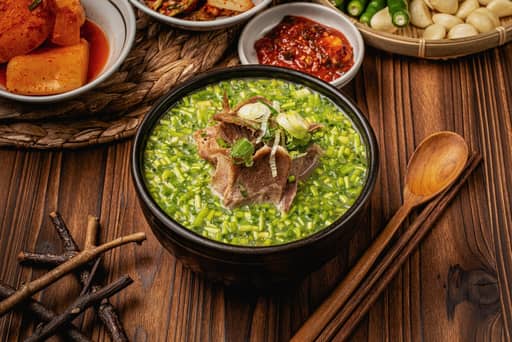 Canh bò Hanwoo với rau mùi (Chuyên biệt)