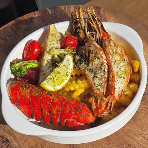 Lobster Tail & Shrimp Plate (Half)