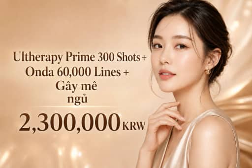 Ultherapy Prime 300 Shots + Onda 60,000 Lines + Gây mê ngủ