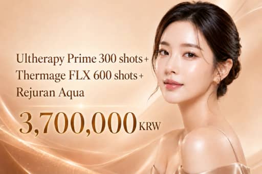 Ultherapy Prime 300 shots + Thermage FLX 600 shots + Rejuran Aqua